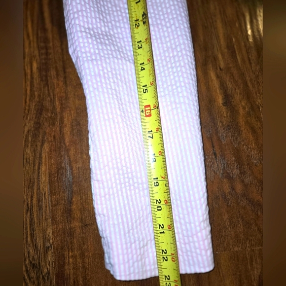 Bloomingdale's Women's Pink Pinestripe Seersucker Blazer Size 6 - Picture 7 of 11